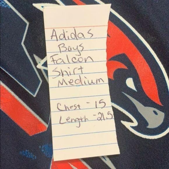 Adidas Falcon Boys Medium Navy Blue Tee Shirt - Picture 10 of 10